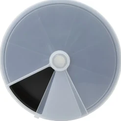 Rangement|Gifi Boîte de rangement ronde 8 compartiments noir