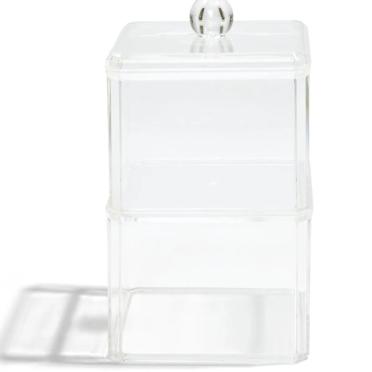 New Gifi Boîte de rangement salle de bain 2 compartiments 9,3x9,3xH15,5cm