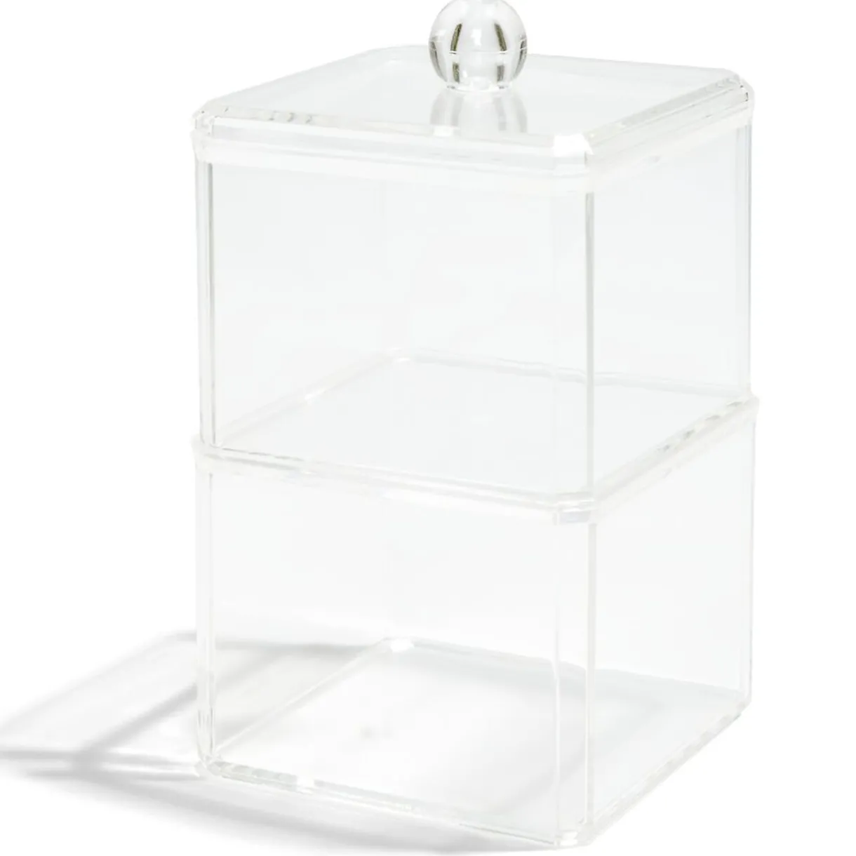 New Gifi Boîte de rangement salle de bain 2 compartiments 9,3x9,3xH15,5cm