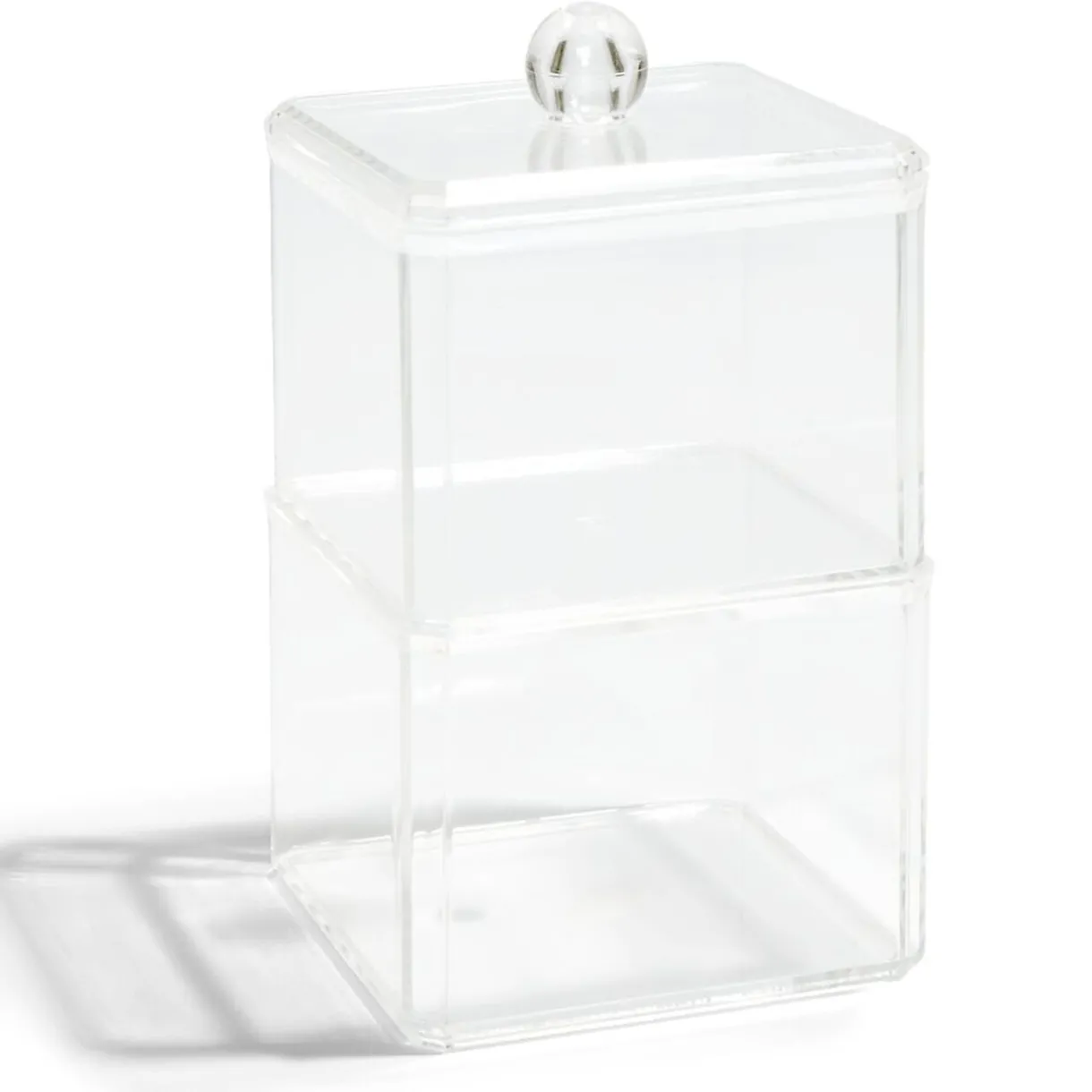 New Gifi Boîte de rangement salle de bain 2 compartiments 9,3x9,3xH15,5cm