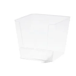 Best Gifi Boîte de rangement salle de bain plastique transparent 16,5x16,5xH14,5 cm