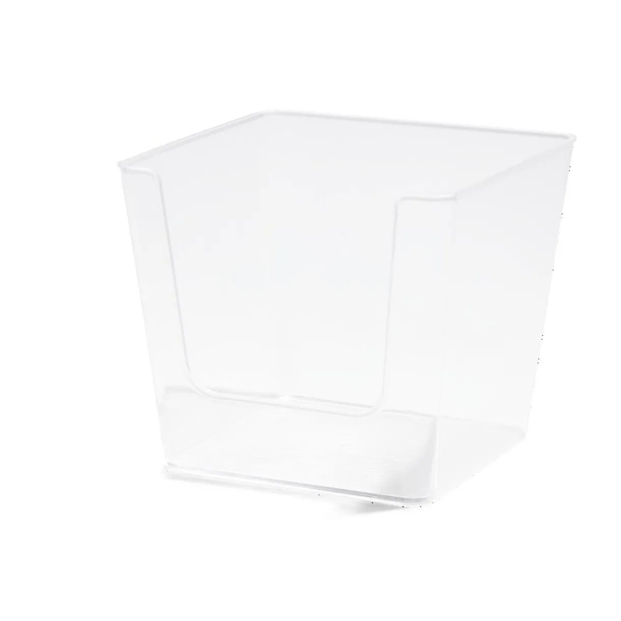 Best Gifi Boîte de rangement salle de bain plastique transparent 16,5x16,5xH14,5 cm