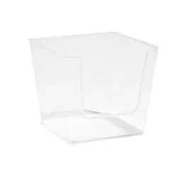 Best Gifi Boîte de rangement salle de bain plastique transparent 16,5x16,5xH14,5 cm