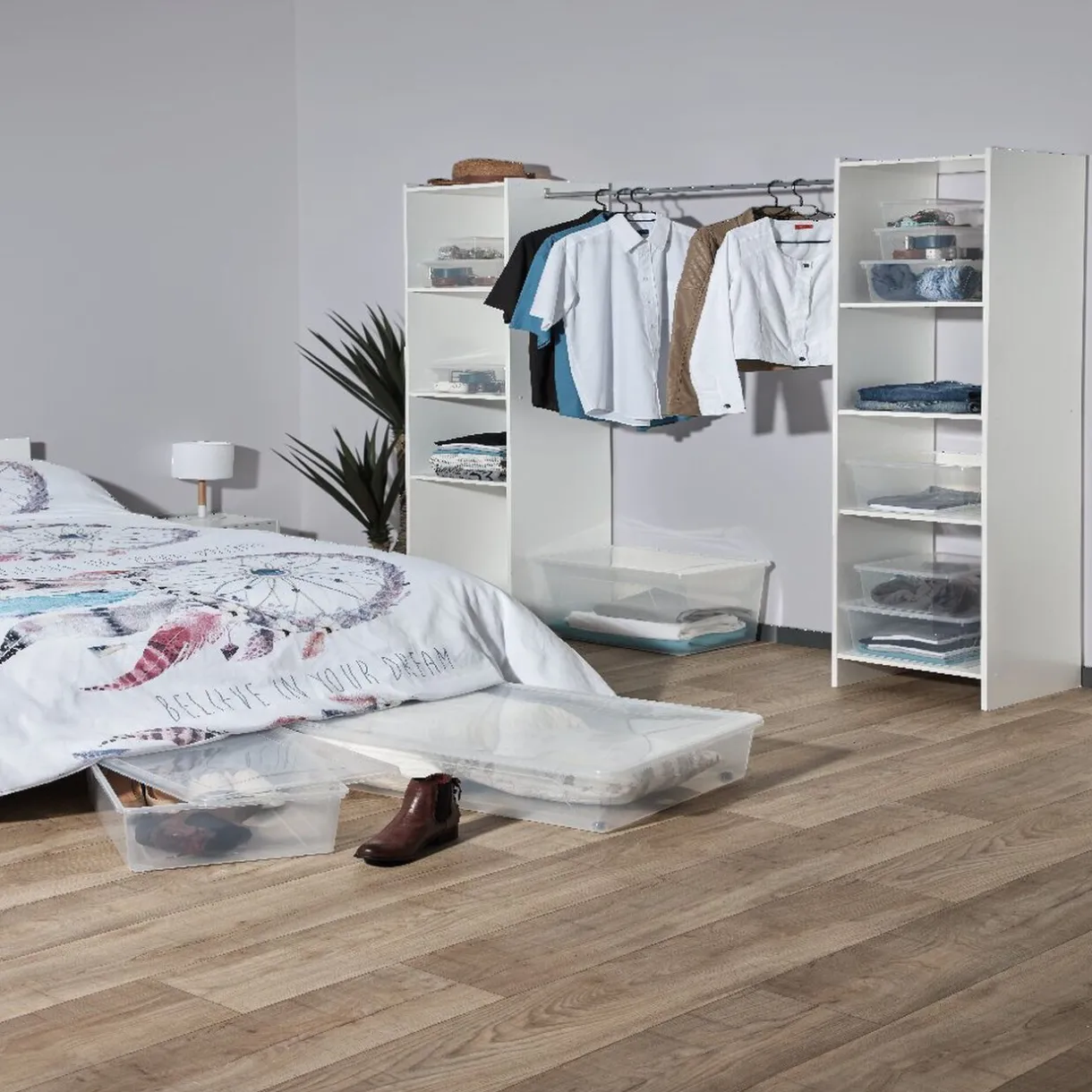 Rangement|Gifi Boîte de rangement transparente 55 L