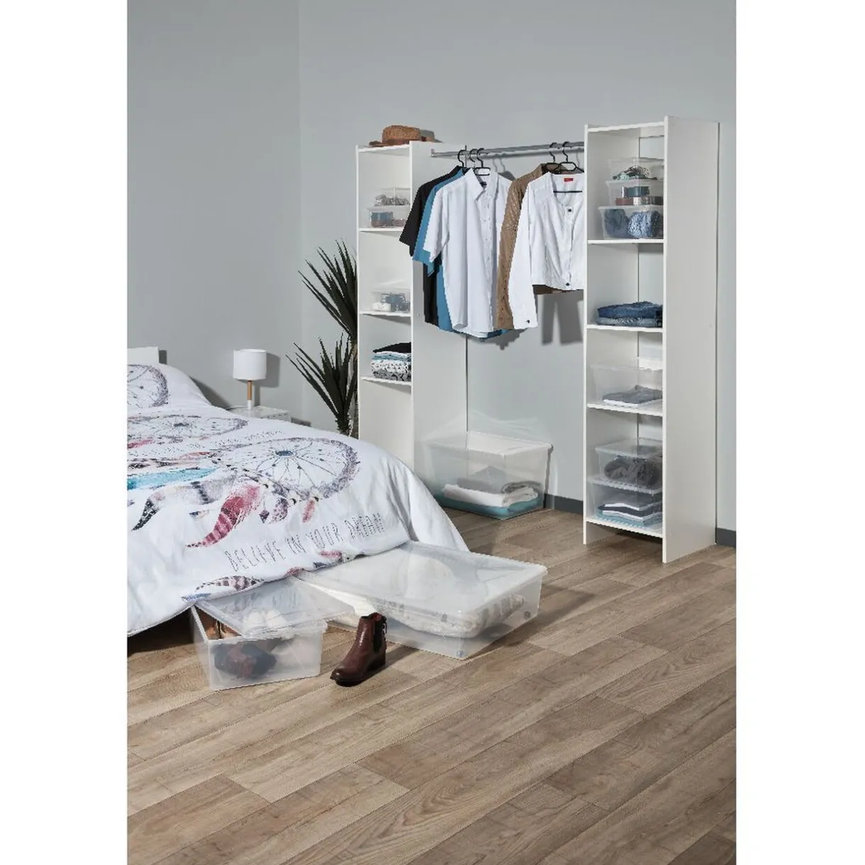 Rangement|Gifi Boîte de rangement transparente 55 L