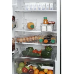 Boîte de rangement étroite transparente pour réfrigérateur^Gifi New