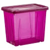 Rangement|Gifi Boîte de rangement violet transparent avec couvercle 8,8L