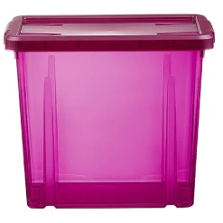Rangement|Gifi Boîte de rangement violet transparent avec couvercle 8,8L
