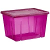 Rangement|Gifi Boîte de rangement violet transparent avec couvercle 18,8L