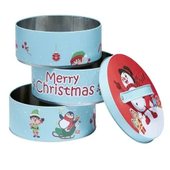 Boîte en métal 3 niveaux design Noël^Gifi Outlet
