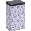 Boîte en métal imprimé feuillage 13x10xH20cm^Gifi Discount