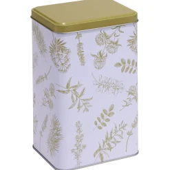 Boîte en métal imprimé feuillage 13x10xH20cm^Gifi Discount