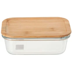 Boîte en verre et bambou 1 L^Gifi Discount