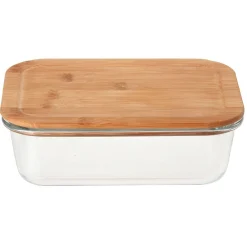 Boîte en verre et bambou 1,5 L^Gifi