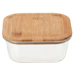 Boîte en verre et bambou 800 ml^Gifi Best