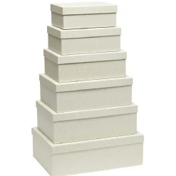 Entretien Du Linge|Gifi Boîte gigogne en carton uni x6