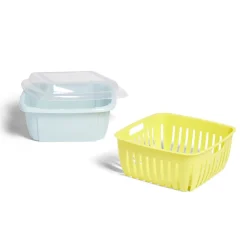 Boîte égouttoir plastique vert anis 22x22xH10cm^Gifi Outlet