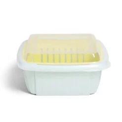 Boîte égouttoir plastique vert anis 22x22xH10cm^Gifi Outlet