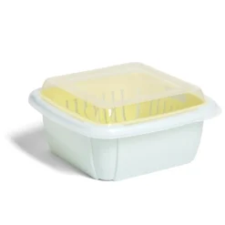 Boîte égouttoir plastique vert anis 22x22xH10cm^Gifi Outlet