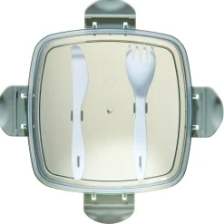 Boîte lunch 1L avec couverts et bloc réfrigérant^Gifi