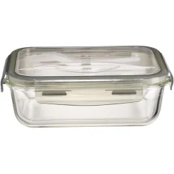 Boîte Lunchbox en verre avec couverts en plastique 1,2L^Gifi Outlet