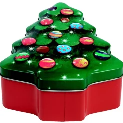 Boîte métal sapin de Noël^Gifi