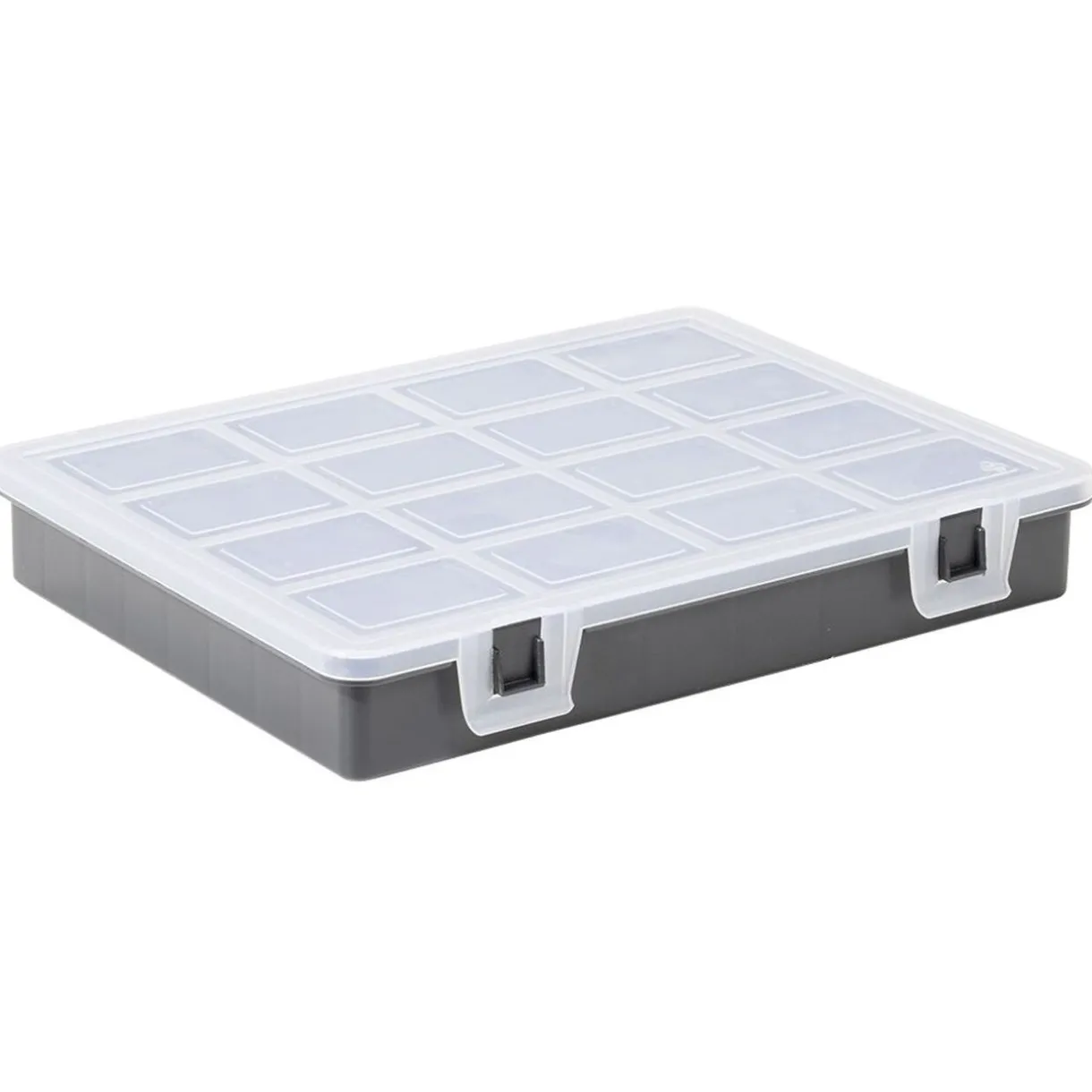 Outlet Gifi Boîte organiseur 16 compartiments avec couvercle transparent