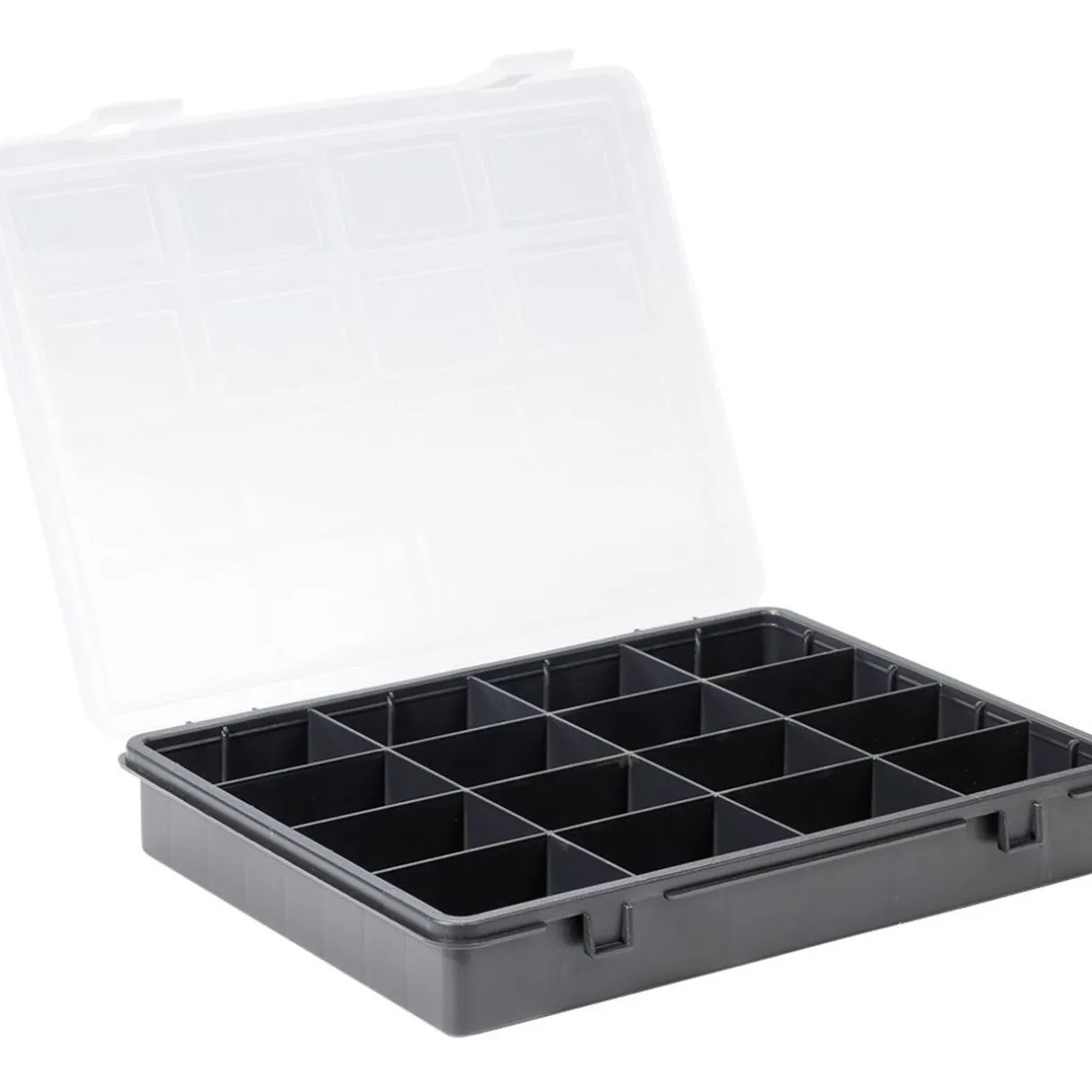 Outlet Gifi Boîte organiseur 16 compartiments avec couvercle transparent