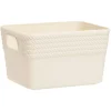 Discount Gifi Boîte plastique beige 14x11xH8,5cm