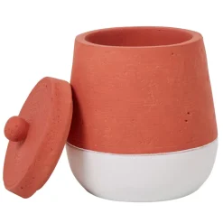 Nettoyage Et Entretien|Gifi Boîte poubelle à coton effet béton brique blanc