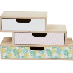 Rangement|Gifi Boîte range bureau 3 tiroirs Sweet exotic