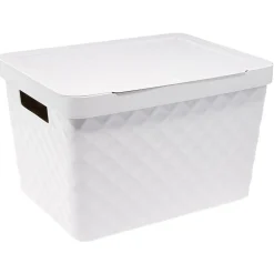 Entretien Du Linge|Gifi Boîte rangement en plastique design relief 17,5L