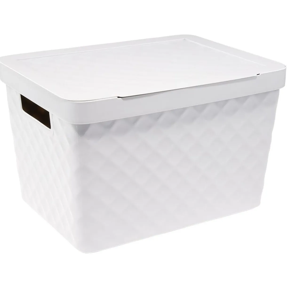 Entretien Du Linge|Gifi Boîte rangement en plastique design relief 17,5L