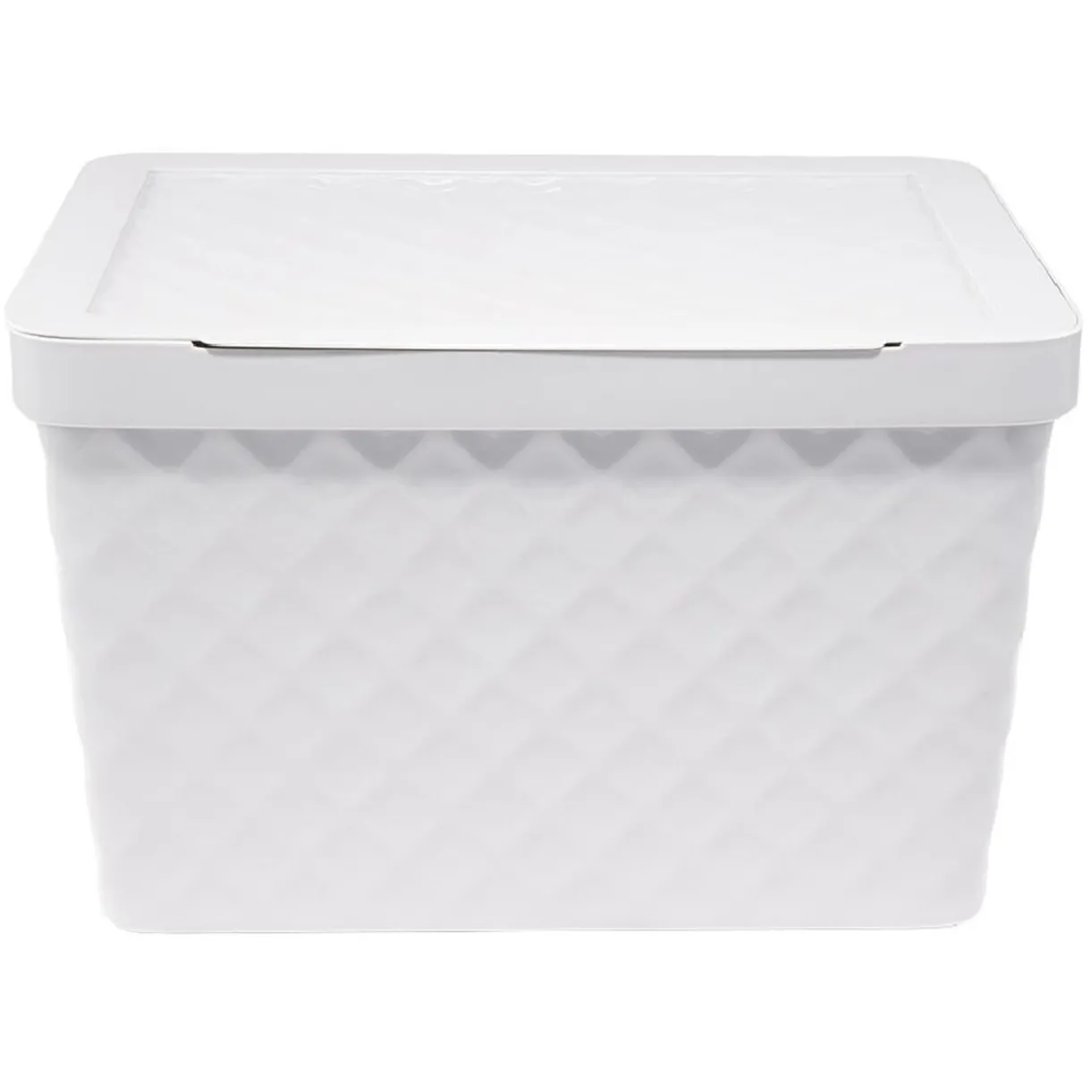 Entretien Du Linge|Gifi Boîte rangement en plastique design relief 17,5L