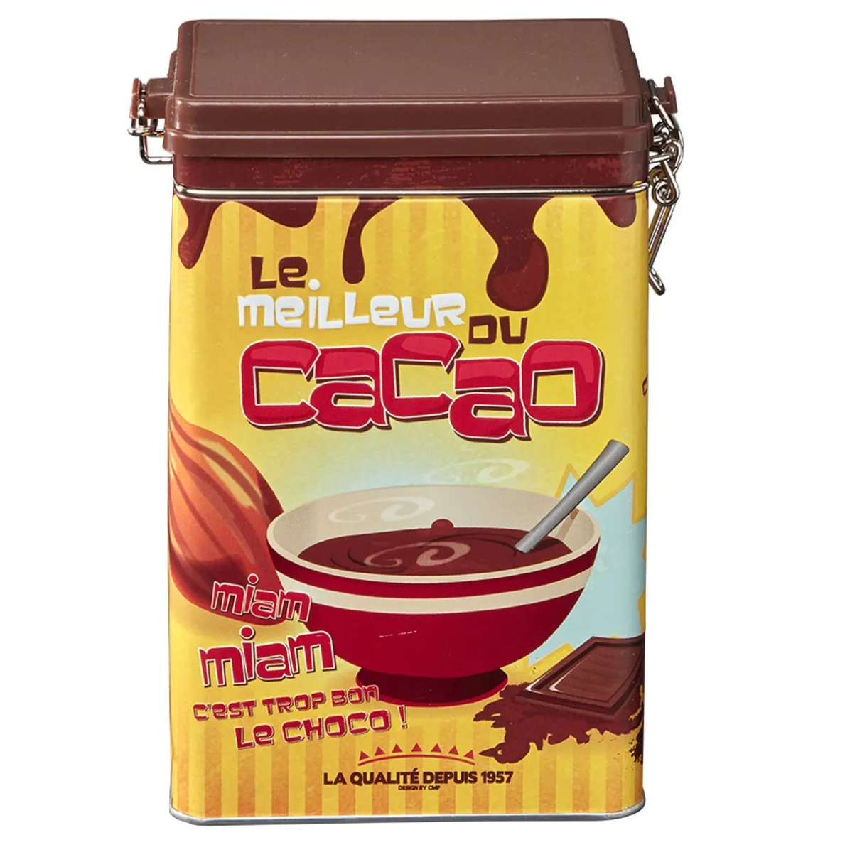 Boîte rectangulaire en métal le meilleur du cacao^Gifi