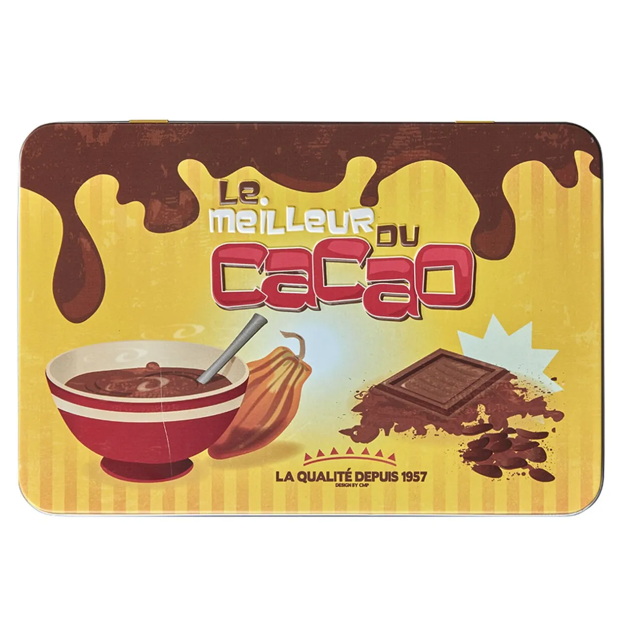 Boîte rectangulaire en métal le meilleur du cacao^Gifi