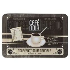 Boîte rectangulaire en métal design café noir^Gifi Discount