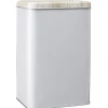 Boîte rectangulaire en métal gris avec couvercle effet bois^Gifi Hot
