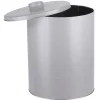 Boîte ronde cylindrique métal grise XL avec couvercle^Gifi Discount