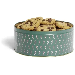 Boîte ronde en métal Ø22cm motif sucres d'orge rouge et vert^Gifi New
