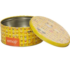 Rangement|Gifi Boîte ronde métallique design Emoji