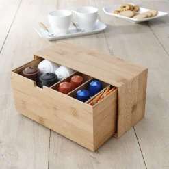 Boîte tiroir à dosettes bambou naturel^Gifi Hot