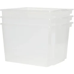 Rangement|Gifi Boîte transparente et noire L35.5H26.5 cm x3