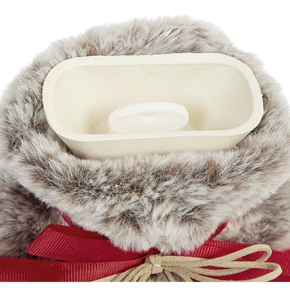 Hot Gifi Bouillotte et masque pour les yeux effet fourrure