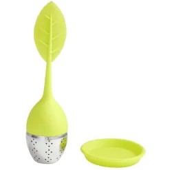 Boule à thé avec poignée et coupelle vert^Gifi Sale