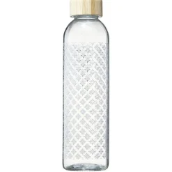 Bouteille en verre 730 ml motif carreau ciment^Gifi Sale