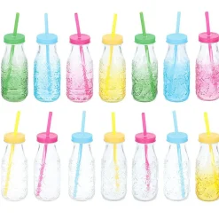 Bouteille en verre avec paille 320 ml^Gifi Sale