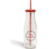 Bouteille en verre 450ML avec paille^Gifi Best