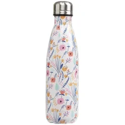 Bouteille isotherme inox blanc motif fleur multicolore 500 ml^Gifi Best