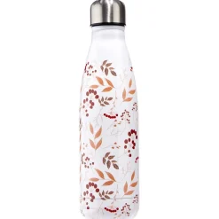 Bouteille isotherme inox motif fleur rose 500 ml^Gifi